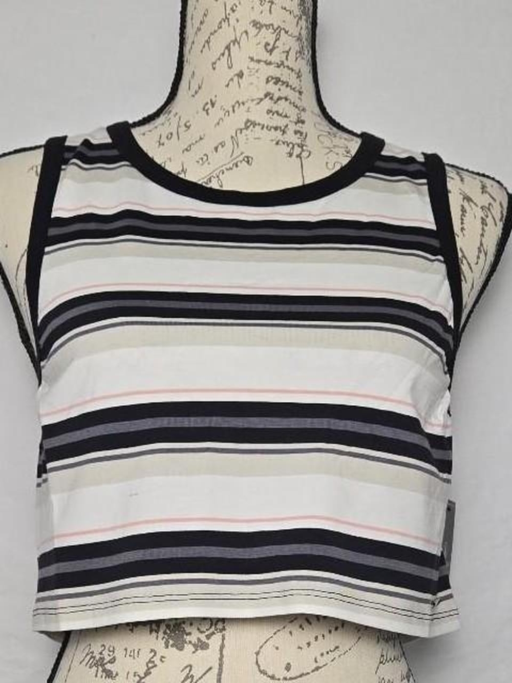 NWT Volcom Lived In Lounge Cropped Striped Tank Top - Small